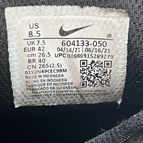 Nike Air Max Plus Running Shoes Men Size 8.5 Black Comfort Athletic Sneakers - Picture 8 of 9